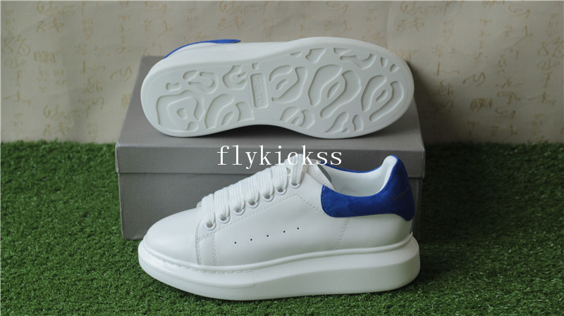 Alexander McQueen Oversized Sneaker White Blue Suede